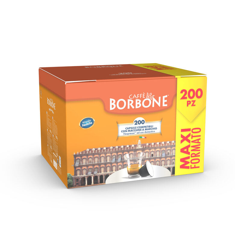 Caffè Borbone Miscela Nobile Compatibili con Nespresso Capsule caffè 200 pz
