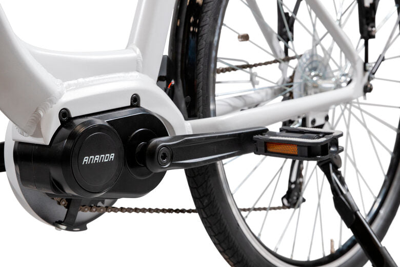 EMG E-bike Vintage con telaio in alluminio 19", ruote 28", motore centrale 250W Ananda, batteria 13AH e cambio Shimano