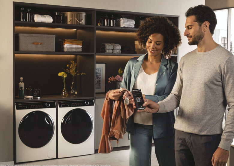 Haier HW90-B14959NEUIT I-pro Series 5 Lavatrice A Libera Installazione 9 Kg, 1400 Giri, Classe A, Bianco, Direct Motion, Refresh, Wi-fi