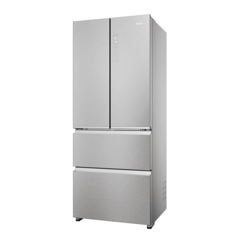Haier HFR3718ENMM FD 70 Serie 3 Frigorifero Combinato A Libera Installazione, No Frost, Display, Classe E, Acciaio Inox