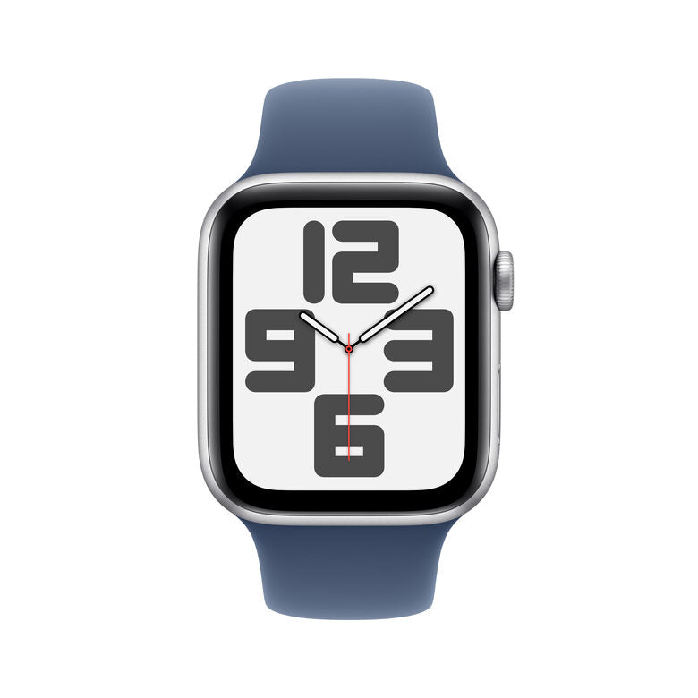 Apple Watch SE GPS 44mm Cassa in Alluminio Color Argento con Denim Sport Band - M/L