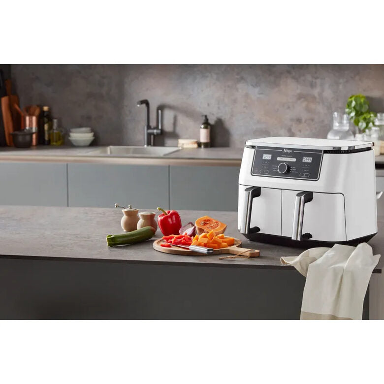 Ninja AF400EU Doppia 9,5 L Indipendente 2470 W Friggitrice ad aria calda Bianco