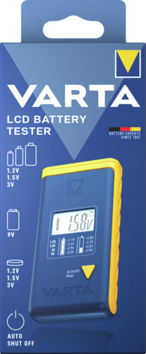 Varta LCD Battery Tester tester per batterie Blu, Giallo