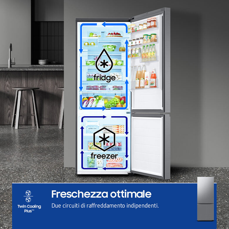 Samsung RB53DG706CS9 frigorifero con congelatore Libera installazione 538 L C Metallico, Stainless steel