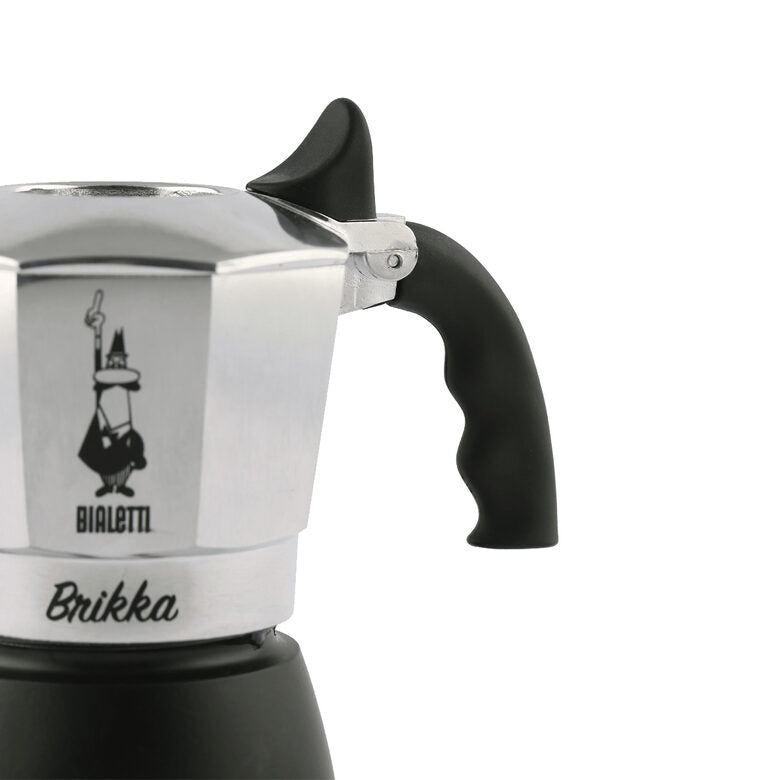 Bialetti Brikka Moka 0,1 L Nero, Acciaio inossidabile