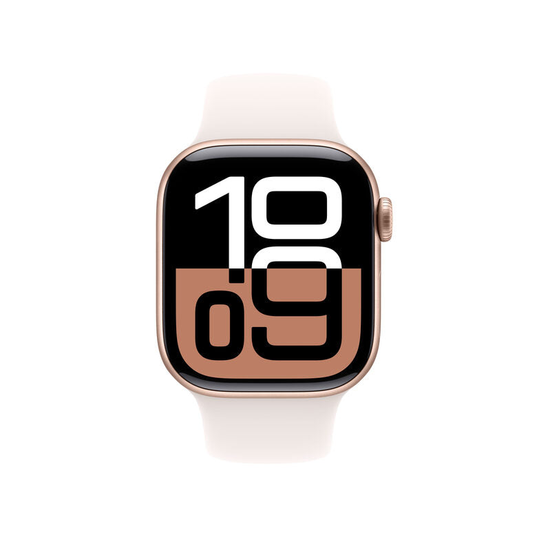 Apple Watch Series 10 Serie 10 GPS 42mm Cassa in Alluminio color Oro Rosa con Light Blush Sport Band - M/L