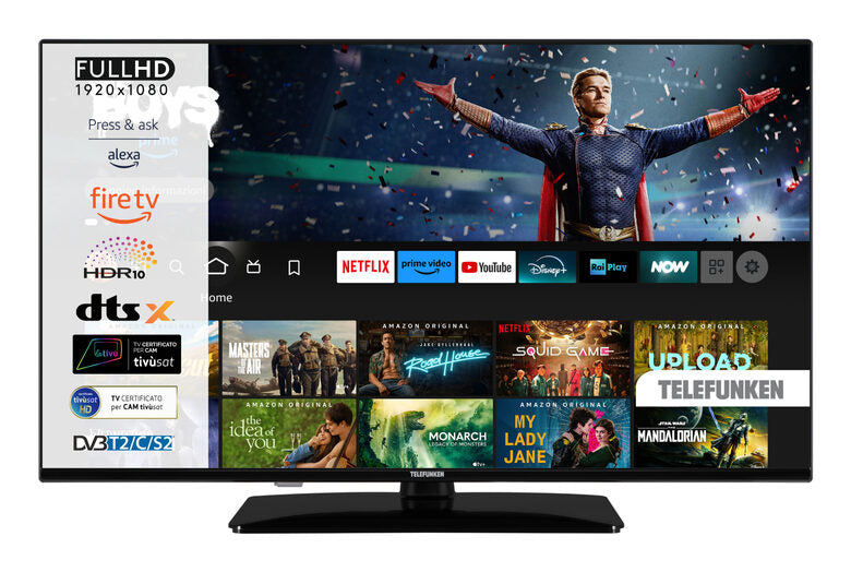 Telefunken TE40759B50V4F TV 101,6 cm (40") HD Wi-Fi Nero 250 cd/m²