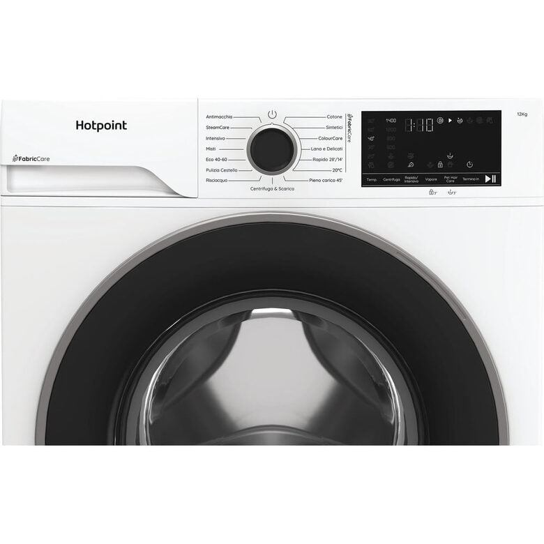 Hotpoint Ariston HB 123 CARE IT Délica Lavatrice A Libera Installazione 12 Kg, 1300 Giri, Motore Inverter, Pethair Care, Classe A, Bianco