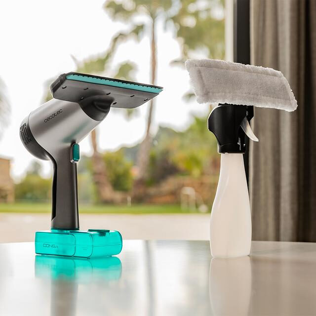 Cecotec Conga Rockstar 3700 Glass aspirapolvere senza filo Nero, Argento, Turchese Senza sacchetto
