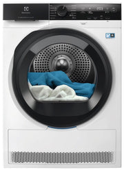 Electrolux EW7H48GY Asciugatrice A Libera Installazione 8 Kg, Pompa Di Calore, DelicateCare, Filtro Ecoflow, Classe A+++, Nero Bianco