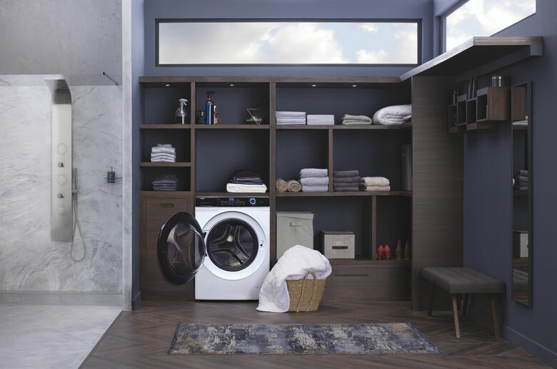 Haier HW150-BP14986EIT SuperDrum Serie 7 Lavatrice A Libera Installazione 15 Kg, 1400 Giri, Smart Dual Spray, AI Power Drive Inverter Motor, Classe A, Bianco