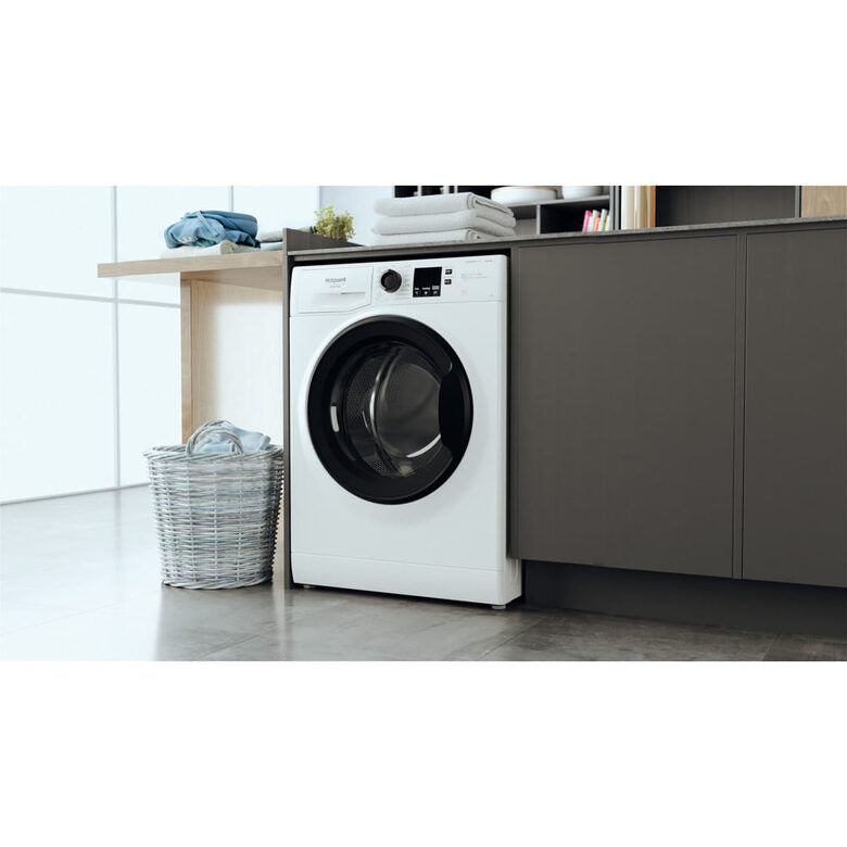 Hotpoint Ariston NF1046WKIT Lavatrice A Libera Installazione 10 Kg, 1400 Giri, Steam Hygiene, Anti Allergy, Antimacchia, Classe A, Bianco