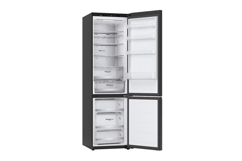 LG GBB72BM9DQ Frigorifero combinato, Classe D, 387L, Wi-Fi, Wine Rack, Porta in vetro,Nero