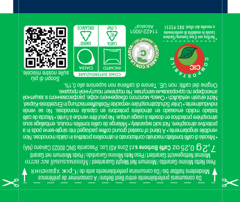Caffè Borbone Miscela Dek Decaffeinato in cialde da 44mm compostabili, 50pz, compatibili con macchine con sistema Easy Serving Espresso