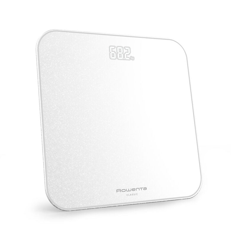 Rowenta Classic 2.0, Bilancia Da Bagno, Schermo Invisibile Facile da Leggere, Bianco, BS1901