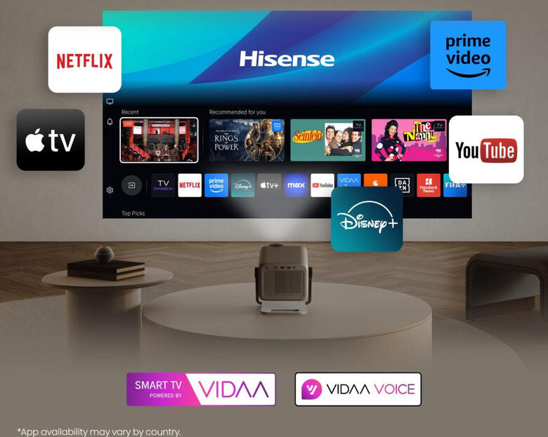 Hisense Videoproiettore Laser M2 PRO 4K UHD fino 200", Silver