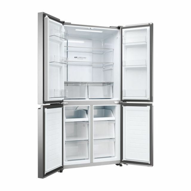 Haier HCR3818ENMM Cube 83 Serie 3 Frigorifero Side By Side Libera Installazione 467 L E Platino Stainless steel