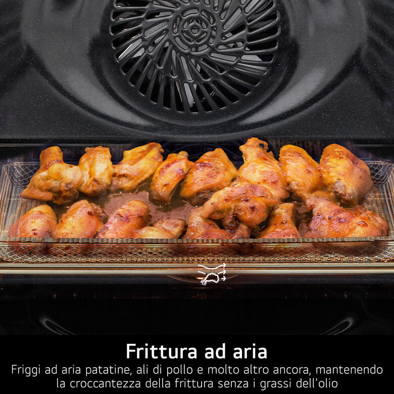 LG Forno 72L Classe A | 11 modalità di cottura, Frittura ad aria, Modalità pizza, Lievitazione, Pulizia pirolitica | Acciaio