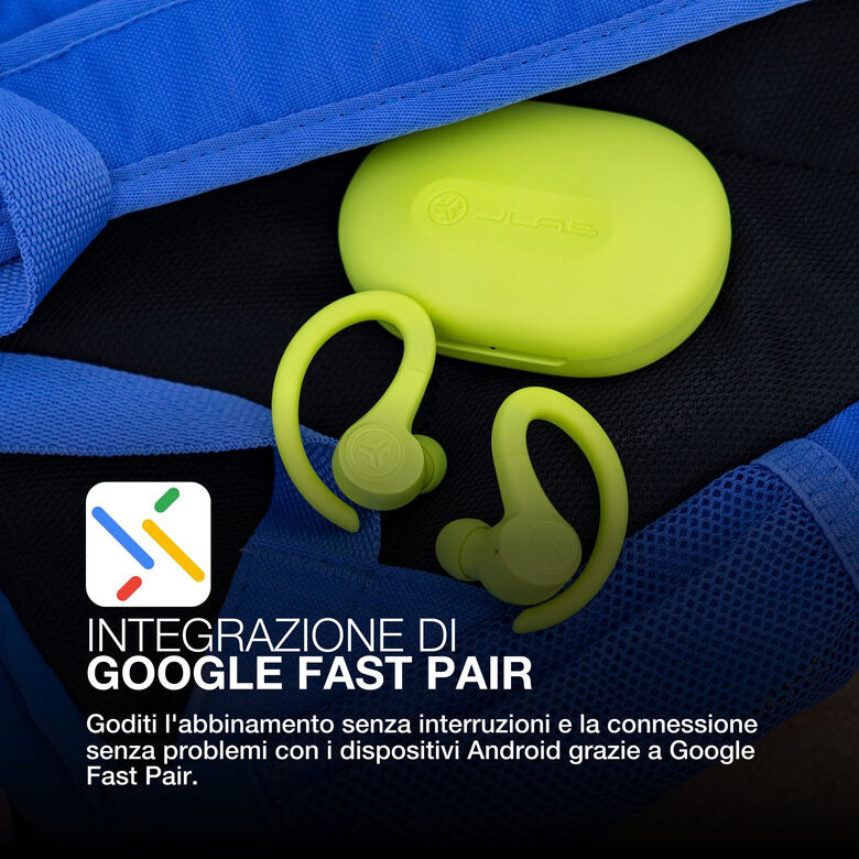 JLab Go Air Sport Cuffie True Wireless Stereo (TWS) In-ear Bluetooth Giallo