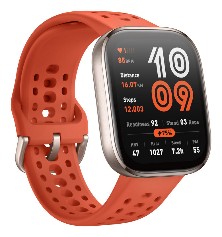 Amazfit Bip 6 Red 5 cm (1.97") AMOLED Digitale 390 x 450 Pixel Touch screen Oro GPS (satellitare)