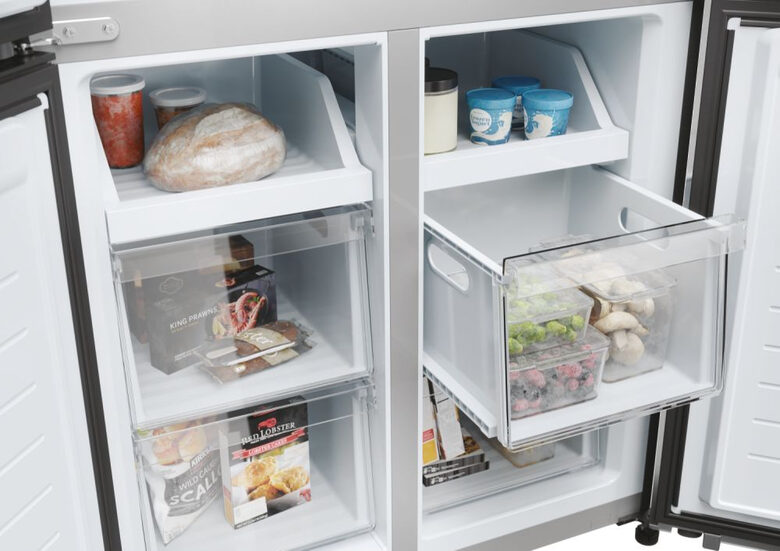 Haier Cube 83 Serie 3 HCR3818EWPT frigorifero side-by-side 463L Libera installazione E Antracite