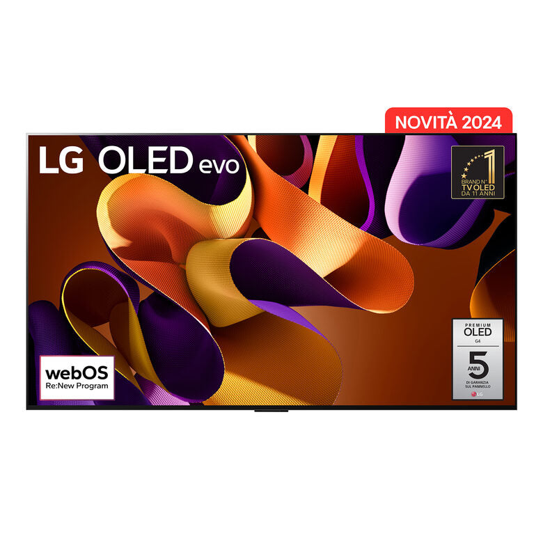 LG Oled77G45LW Televisione Smart TV 77 Pollici Oled Evo 4K Serie G4 Dolby Vision