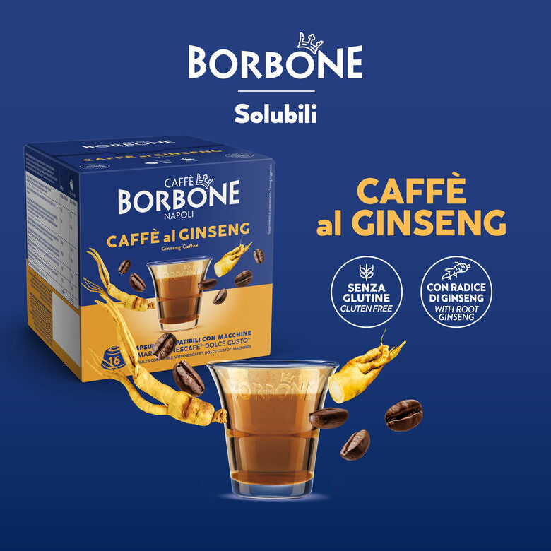 Borbone 16 Capsule Caffè Compatibili Nescafé Dolce Gusto Caffè al Ginseng