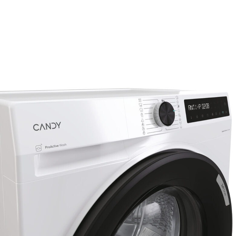 Candy ProWash 500, Lavatrice Carica Frontale 11 KG, 30% più efficente della classe A, 1400 giri, Bianco, Inverter, Vapore, Wi-Fi, Smart Wash, BR 411BL9-S