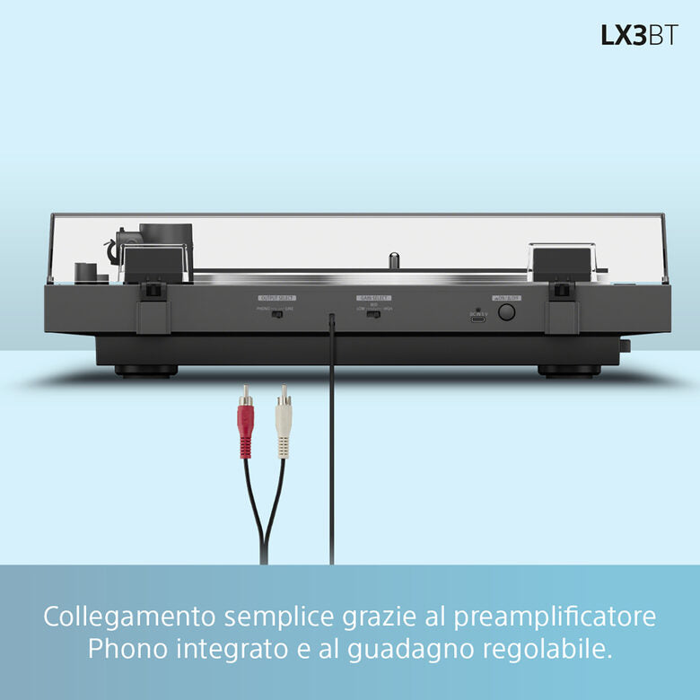 Sony PS-LX3BT Giradischi con trasmissione a cinghia Nero Automatico