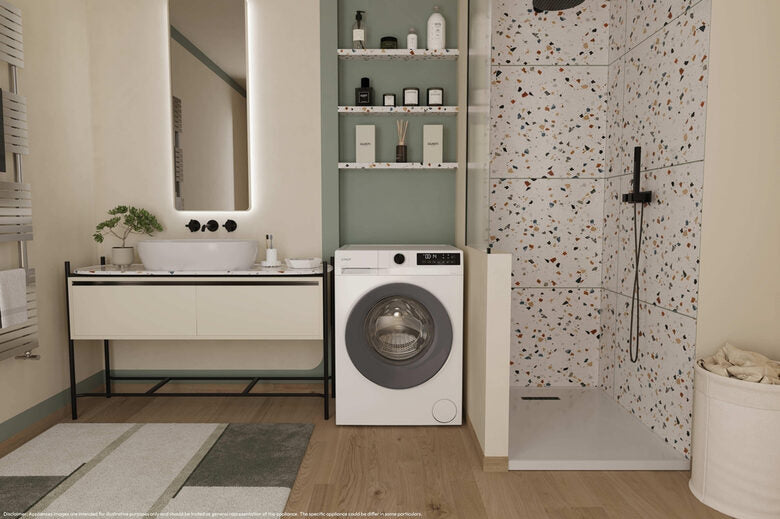 Candy GD 49G8-S Prowash 300 Lavatrice A Libera Installazione 9 Kg, 1400 Giri, Classe A, Inverter, Fresh Vapor, 8 Cicli Rapidi, Bianco