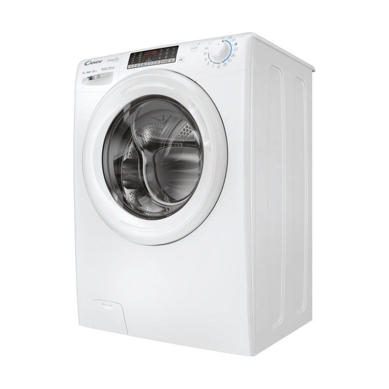 Candy Smart Pro Inverter , Lavatrice Carica Frontale 8 KG, 10% più efficente della classe A, 1200 giri, Bianco, Inverter, Vapore, Wi-Fi, CSO286TWM6/1-S