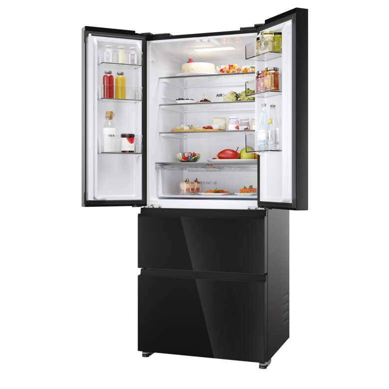 Haier HFR3718ENGB FD 70 Series 3 Frigorifero Side By Side A Libera Installazione, No Frost, Fresher Tech®, Classe E, Nero