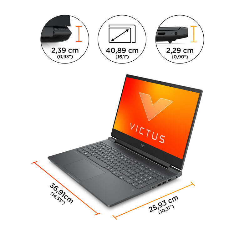 HP Victus Gaming Victus 16-r0028nl Intel® Core™ i7 i7-13620H Computer portatile 40,9 cm (16.1") Full HD 16 GB DDR5-SDRAM 1 TB SSD NVIDIA GeForce RTX 4070 Wi-Fi 6 (802.11ax) Windows 11 Home N