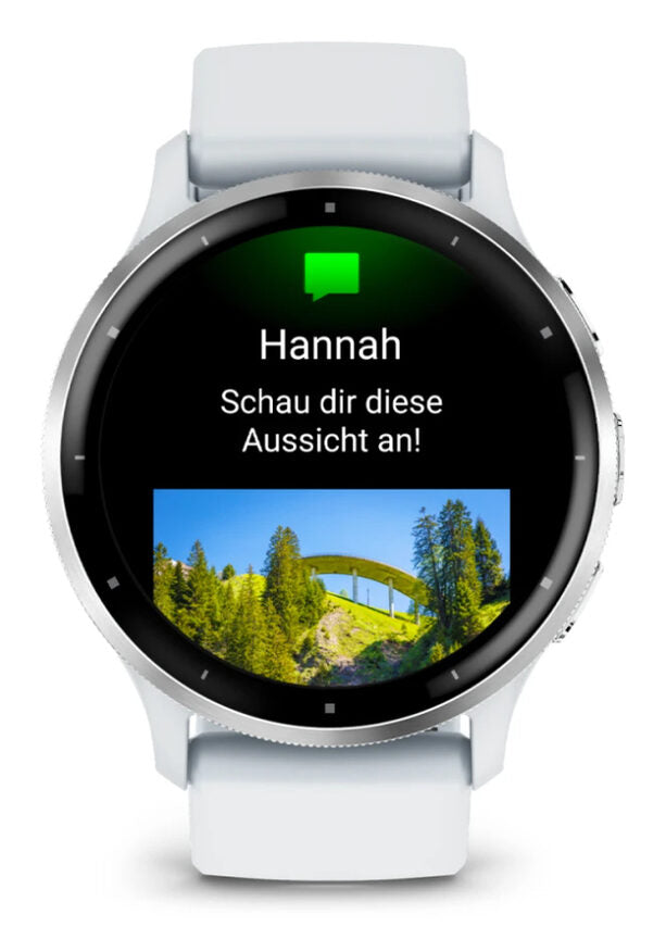 Garmin Venu 3 3,56 cm (1.4") AMOLED 45 mm Digitale 454 x 454 Pixel Touch screen Argento, Bianco Wi-Fi GPS (satellitare)