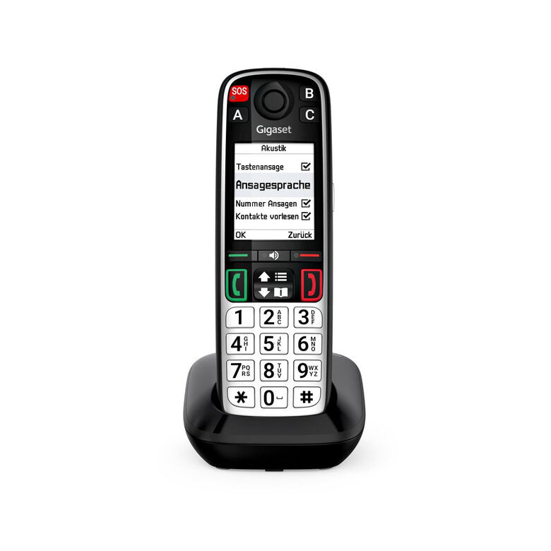 Gigaset EASY 500 Telefono analogico/DECT Identificatore di chiamata Nero, Argento