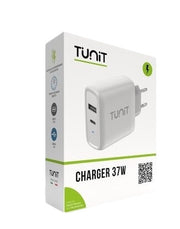 TUNIT TTWCPD37 Caricabatterie per dispositivi mobili Smartphone, Tablet Bianco AC Ricarica rapida Interno