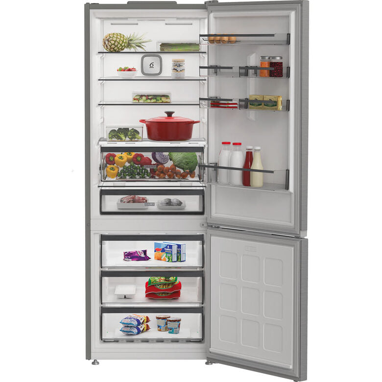 Whirlpool WHK2 6493 X5E Frigorifero Combinato A Libera Installazione, Dual No Frost, Tecnologia 6° Senso, Activ0°, Fresh Box+, Cladde D, Inox