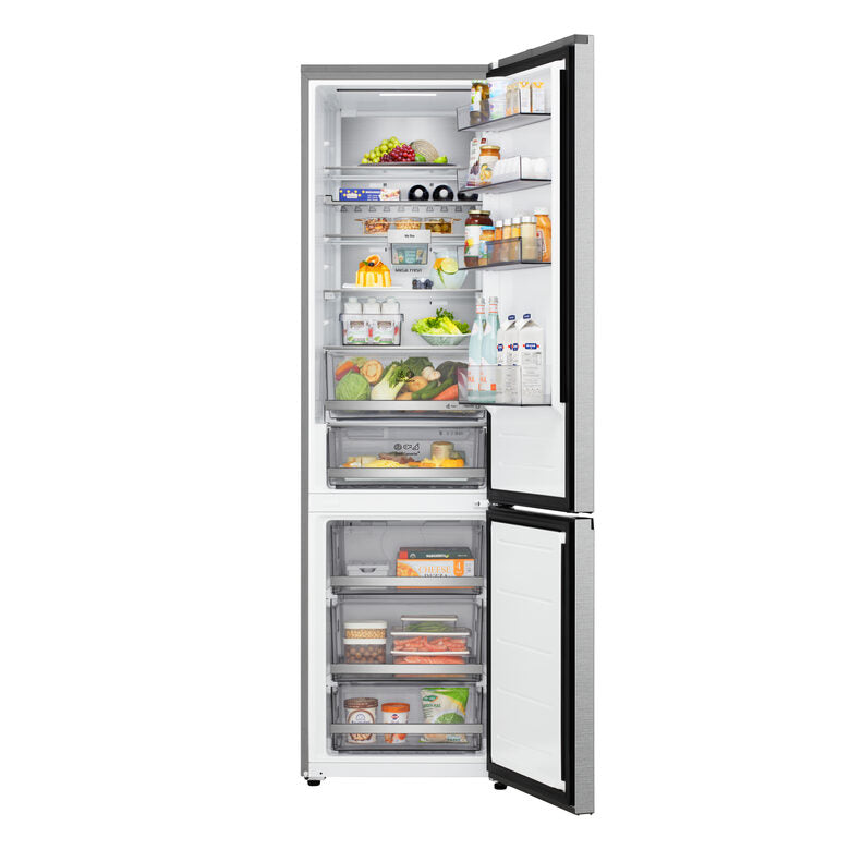 LG GBBS726AMB Frigorifero Combinato A Libera Installazione, AI Inverter, Metal Sorbet, Total No Frost, Fit & Max, Classe A, Inox