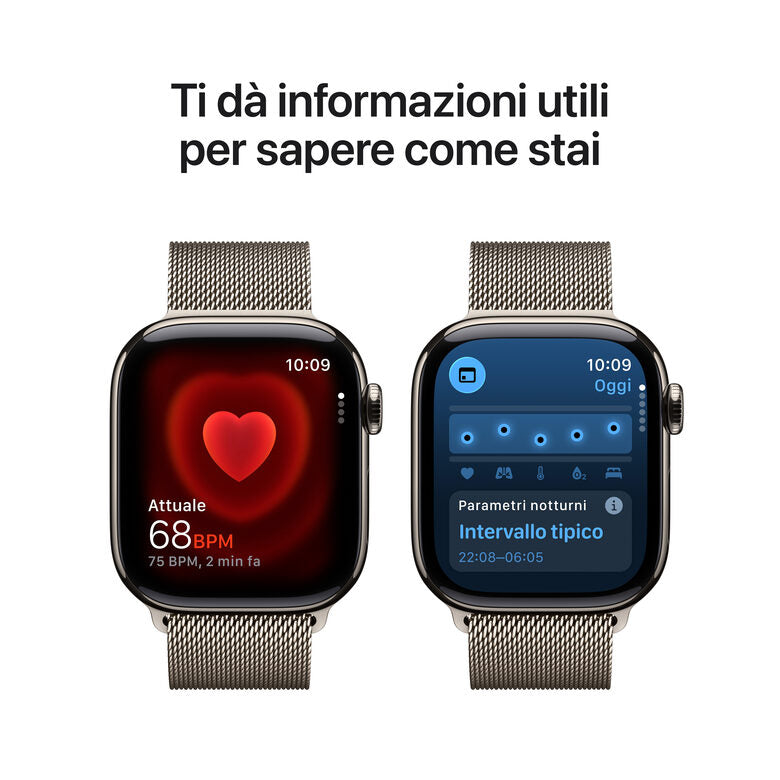 Apple Watch Series 11 GPS + Cellular 42mm Cassa Titanio con Loop in maglia Milanese