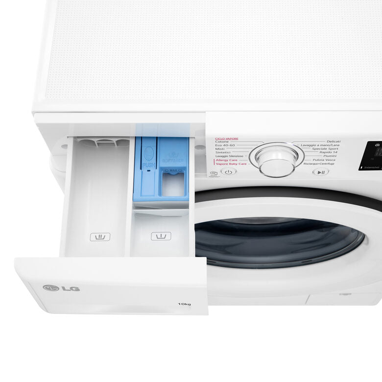 LG F4WV309S3AA Lavatrice 9kg AI DD™, Classe A/A/A, 1400 giri, Lavaggio a vapore