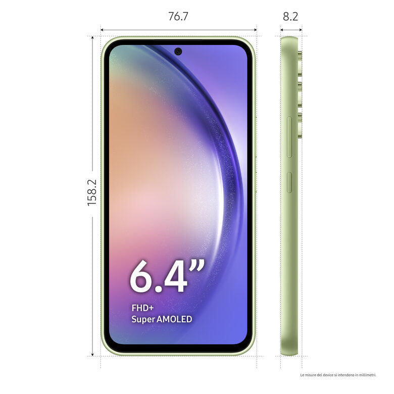 Samsung Galaxy A54 5G Display FHD+ Super AMOLED 6.4”, Android 13, 8GB RAM, 256GB, Doppia SIM, Batteria 5.000 mAh, Awesome Lime