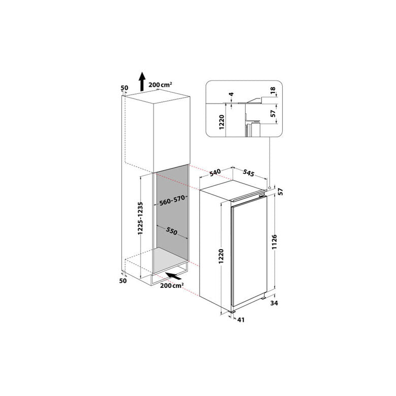 Hotpoint S 12 A1 D/HA 1 Frigorifero Da Incasso 209 L F Acciaio inossidabile