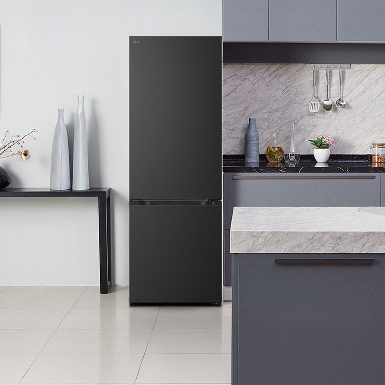 LG GBBW322CEV Frigorifero combinato 70cm, Classe C, 465L, Wi-Fi, Door Cooling, Fresh Converter & Balancer, Black Steel