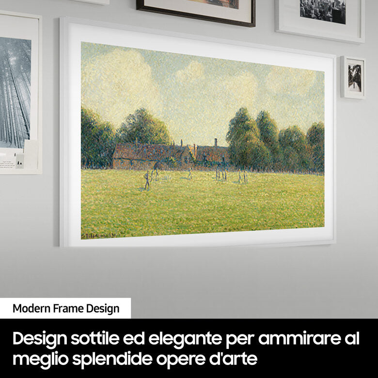 Samsung QE75LS03DAUXZT Televisione Smart TV 75 Pollici Qled 4K The Frame Black Matte Display Processore Quantum 4K Modern Frame Design Dolby Atmos