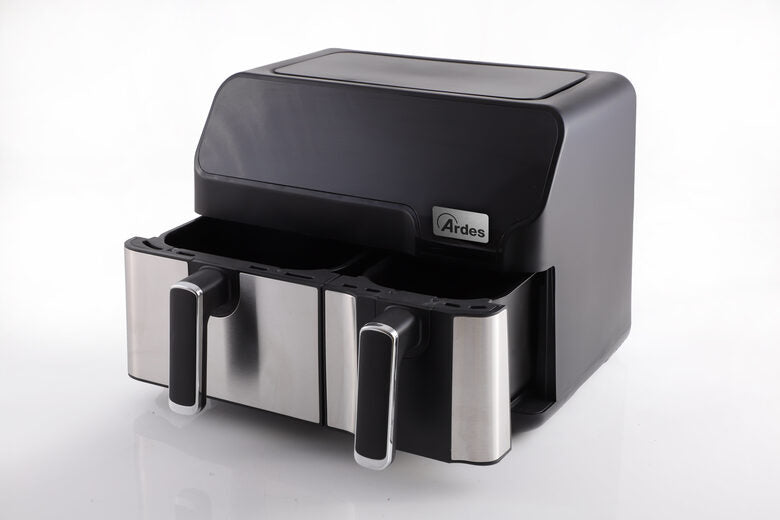 Ardes ARFRYA03D friggitrice Doppia 9 L Indipendente Friggitrice ad aria calda Nero, Acciaio inossidabile