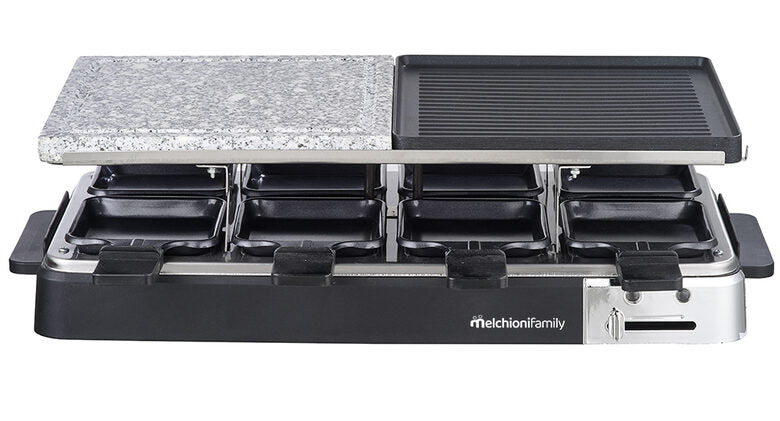 Melchioni 118380036 Olimpia Set piastra e pietra Per Raclette