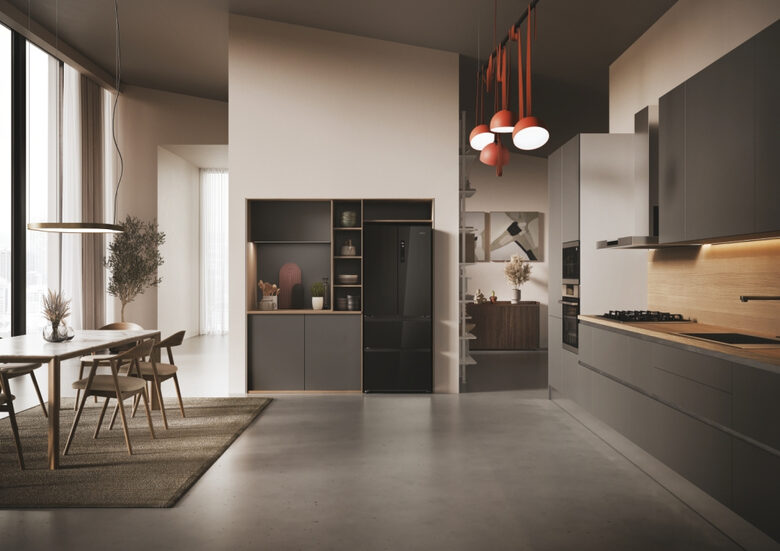 Haier HFR3718ENGB FD 70 Series 3 Frigorifero Side By Side A Libera Installazione, No Frost, Fresher Tech®, Classe E, Nero