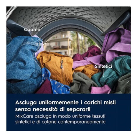 Electrolux EW6HBG28G Asciugatrice A Libera Installazione 8 Kg, Pompa Di Calore, MixCare, SensiCare, Filtro Easyclean, Classe C, Bianco