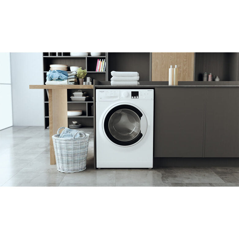 Hotpoint Ariston RSSF 624 W IT N Lavatrice Slim A Libera Installazione 6 Kg, 1200 Giri, Anti Allergy, Cura Della Lana, Classe C, Bianco