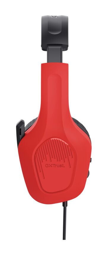 Trust GXT 416S Zirox Auricolare Cablato A Padiglione Giocare Nero, Ciano, Rosso